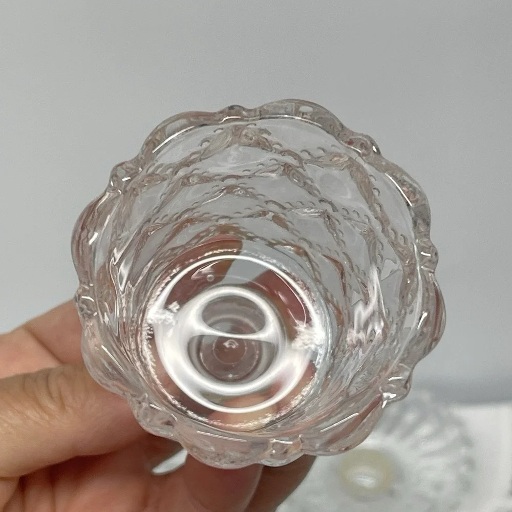 Vintage PartyLite Quilted Crystal Votive Candle Holder Pair Original Box P9246 - Picture 7 of 13